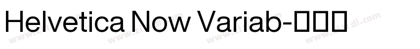 Helvetica Now Variab字体转换